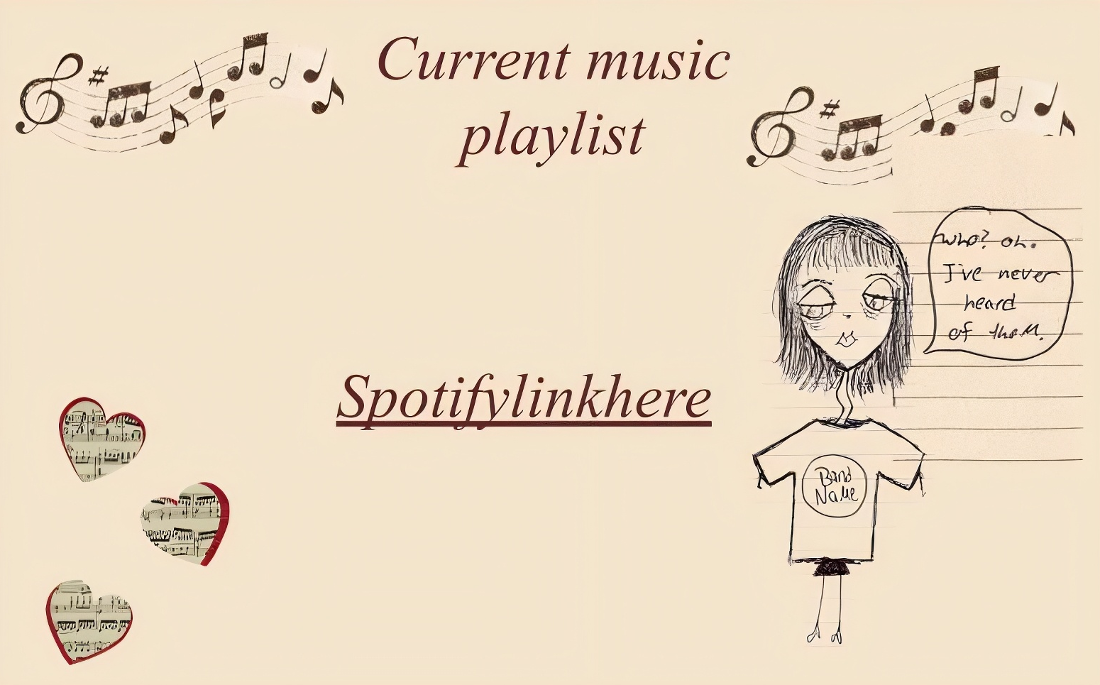 Current music playlist
